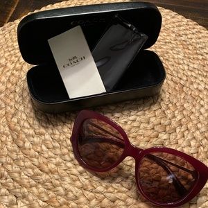 Coach Aub Jessa Crystal Cat Eye Women's Sunglasses